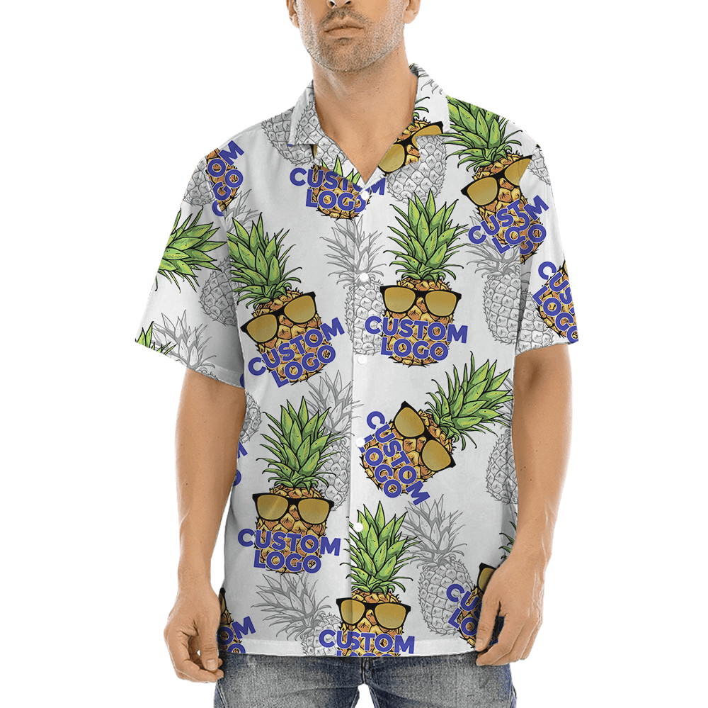 Cool Pineapple Custom Logo Hawaiian Shirt (1)