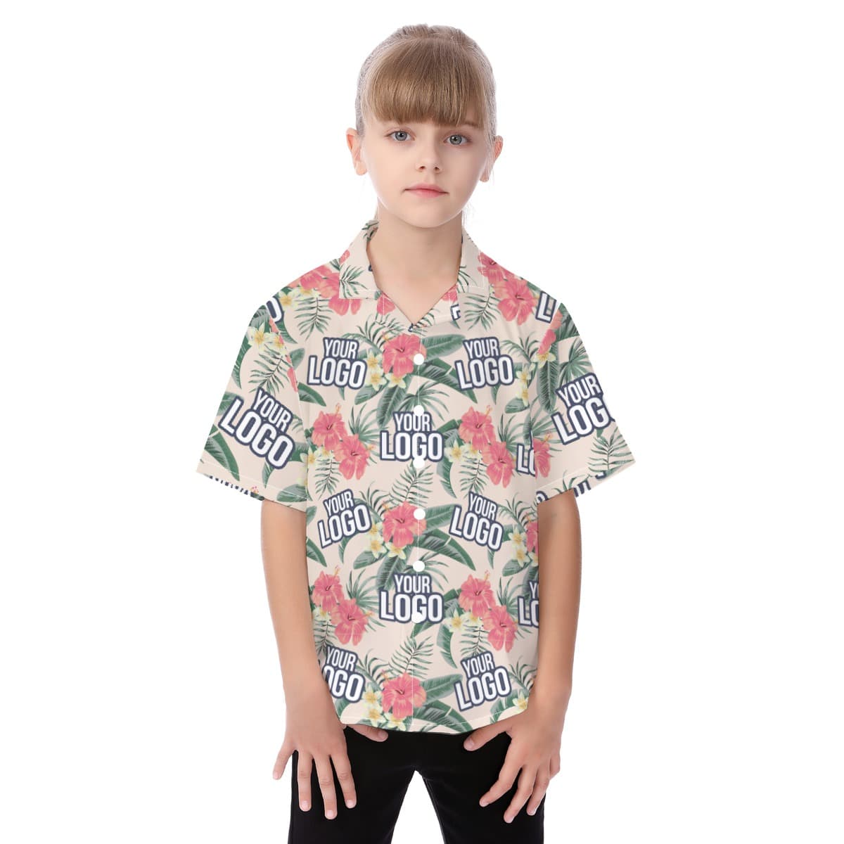 Personalized Kid's Cotton Hawaiian Shirt Tropical
