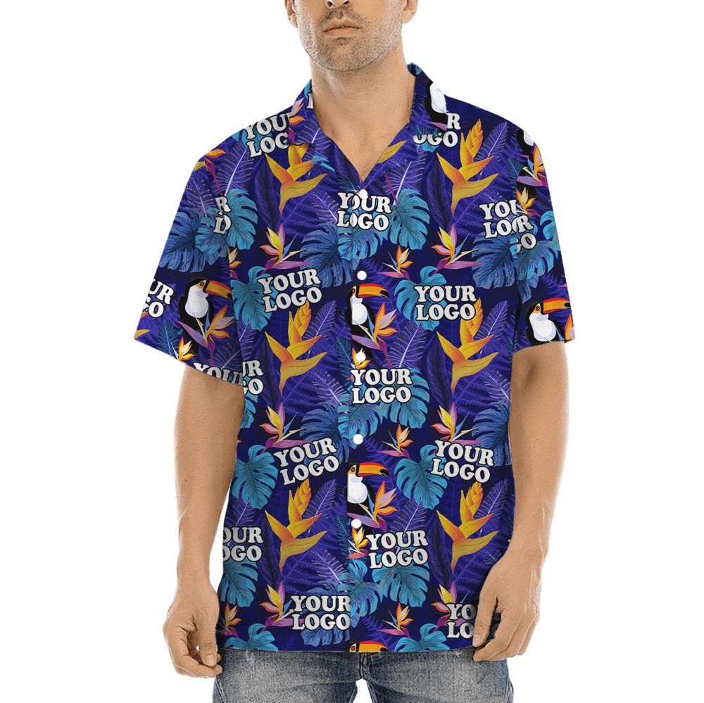 Tropical Toucan Hawaiian Shirt With Custom Logo (3)