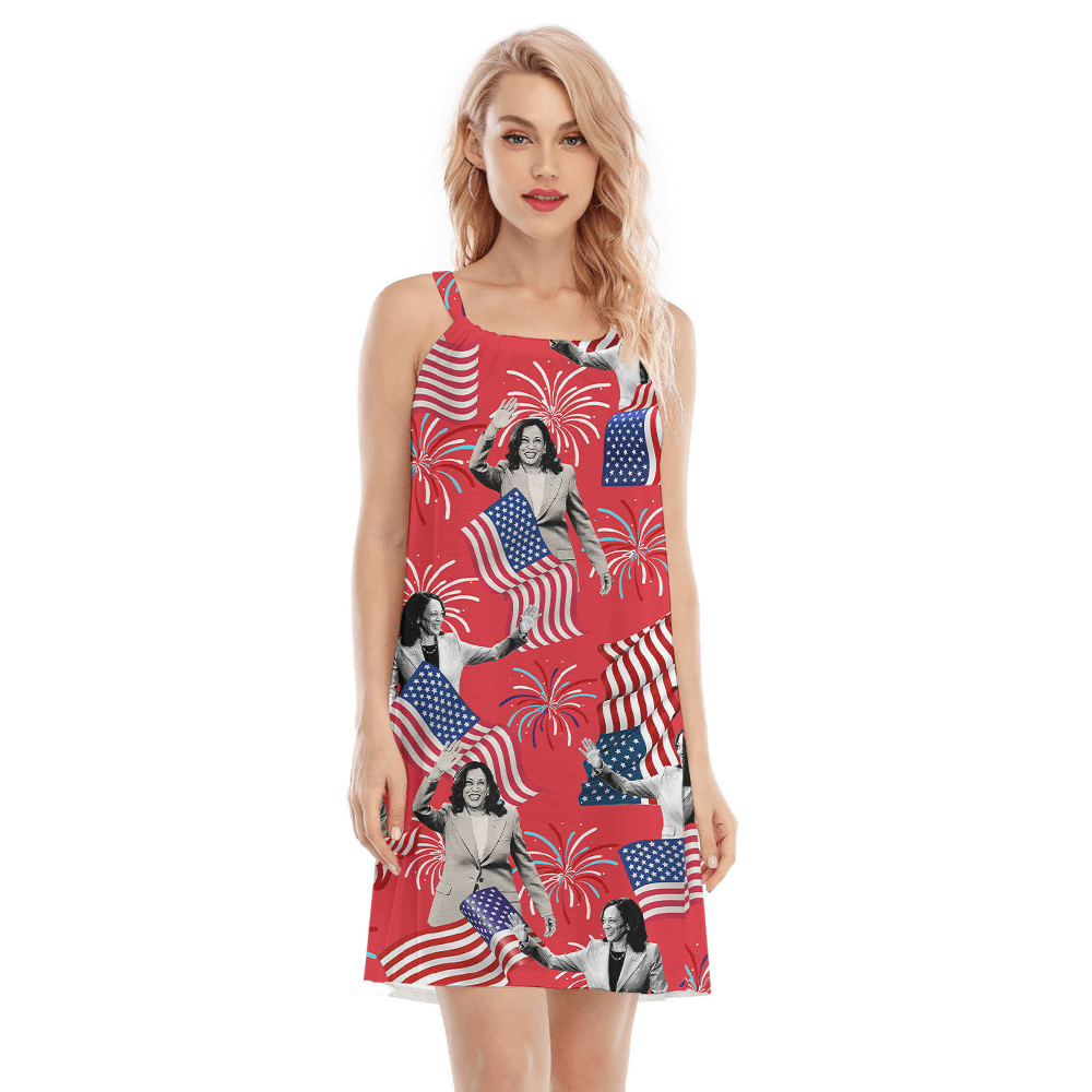 American Flag Kamala Harris Cami Dress
