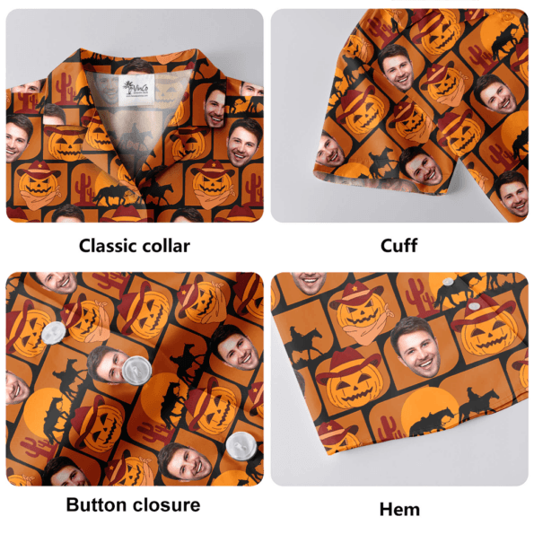 Custom Face Jack o' Lantern Halloween Hawaiian Shirt