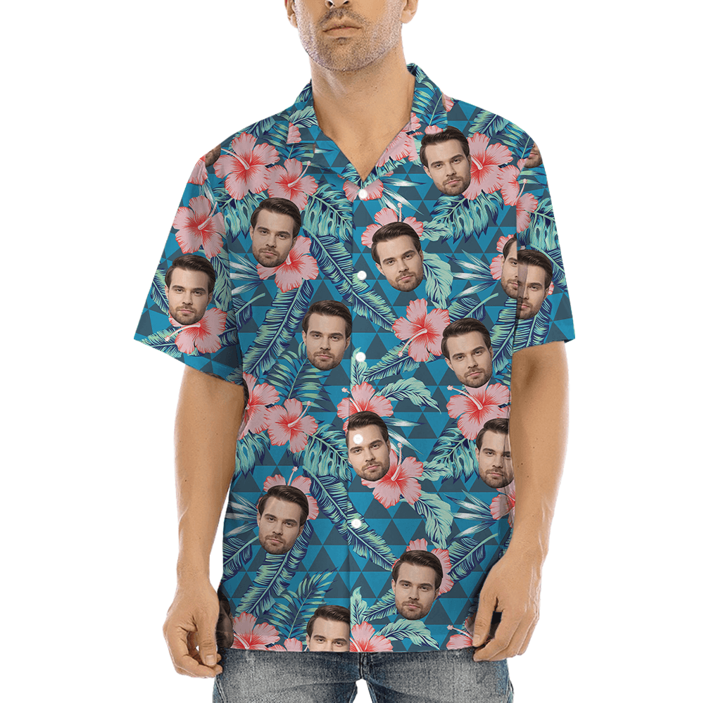 Green Floral Hawaiian Shirt With Custom Multiple Faces (2)