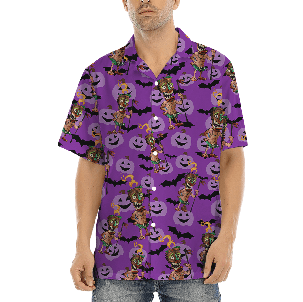 Halloween Tiki Hawaiian Shirt (2)