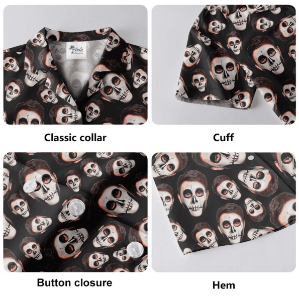 Horror Custom Face Skull Halloween Hawaiian Shirt