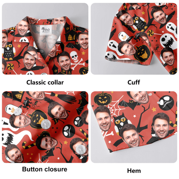 Spooky Ghost Custom Face Halloween Hawaiian Shirt