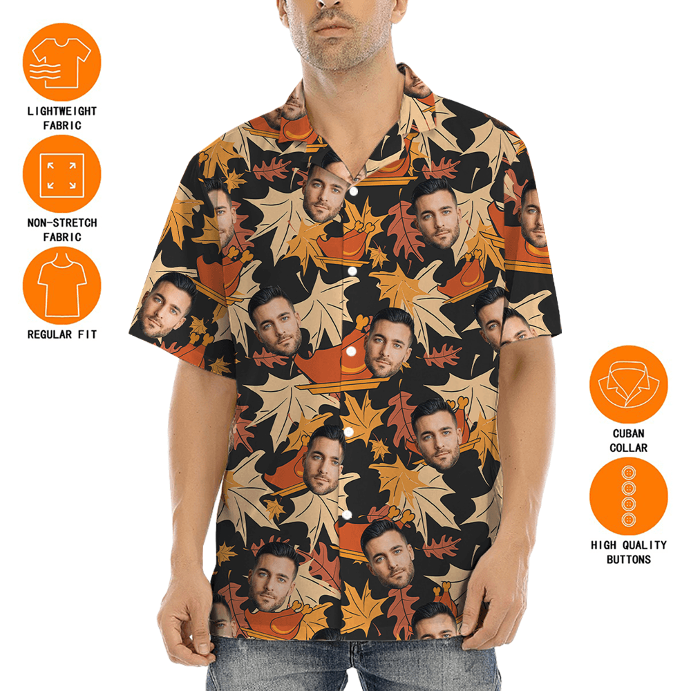 Thanksgiving Custom Face Hawaiian Shirt