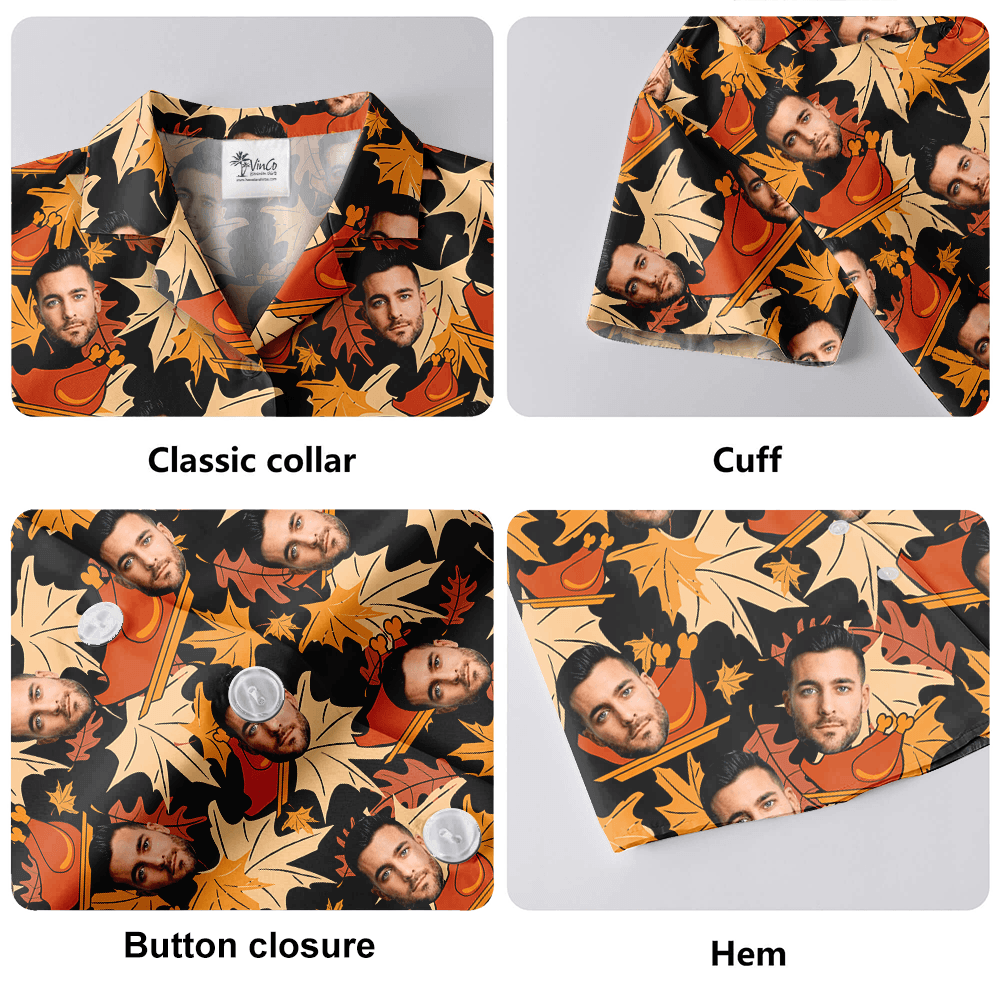 Thanksgiving Custom Face Hawaiian Shirt