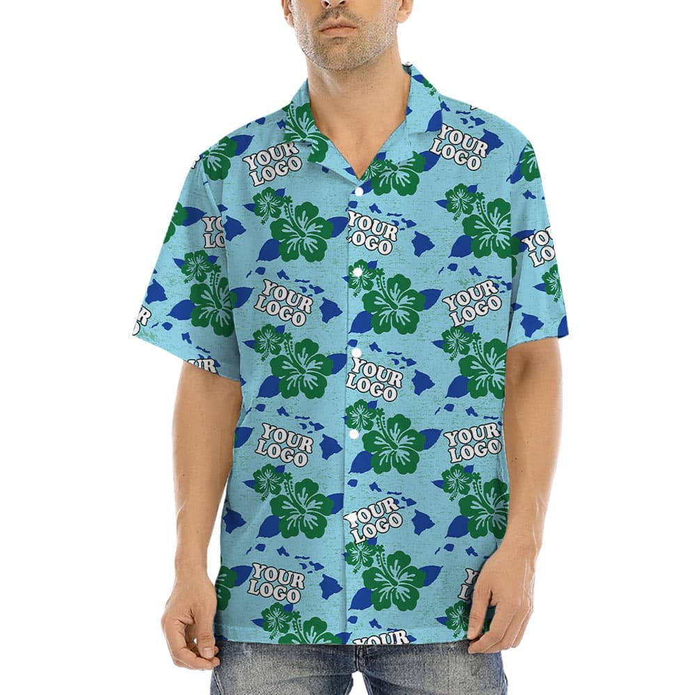 Classic Hibiscus Green Hawaiian Shirt With Custom Logo (6)