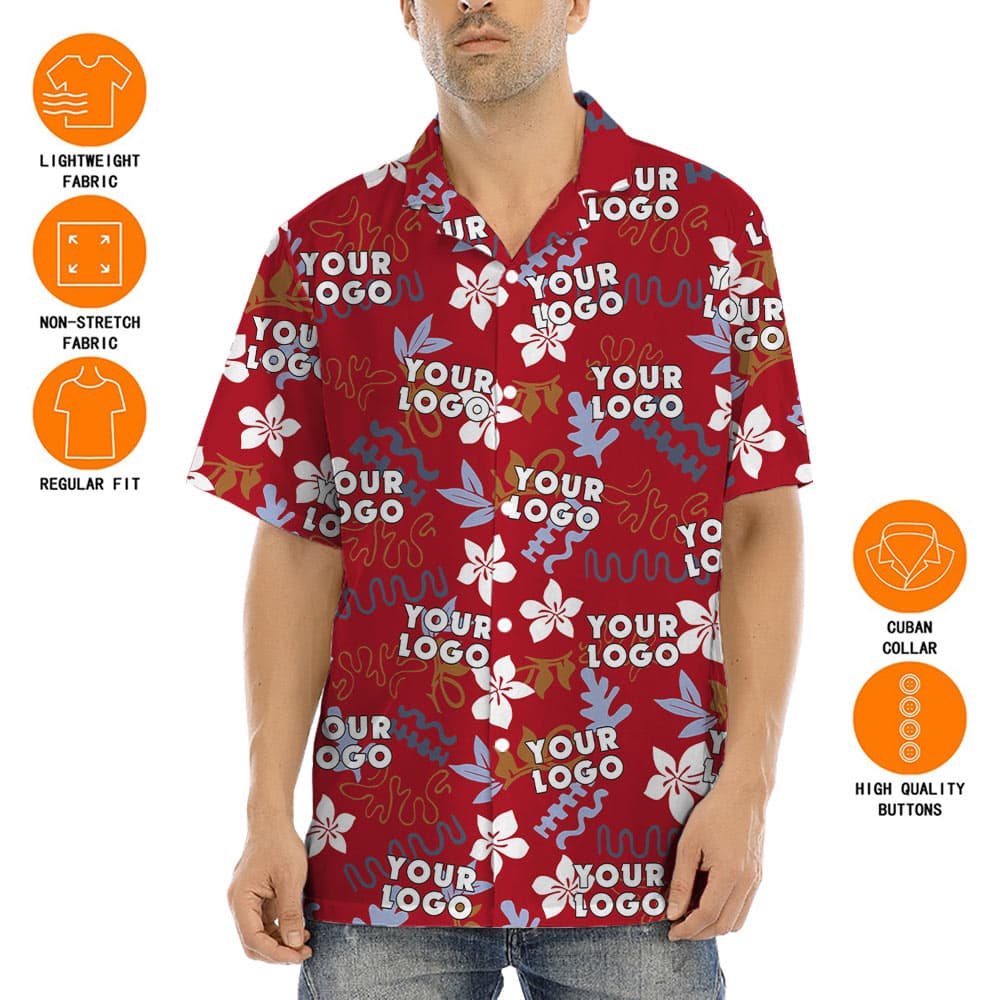 Custom Company Logo Vintage Aloha Shirt