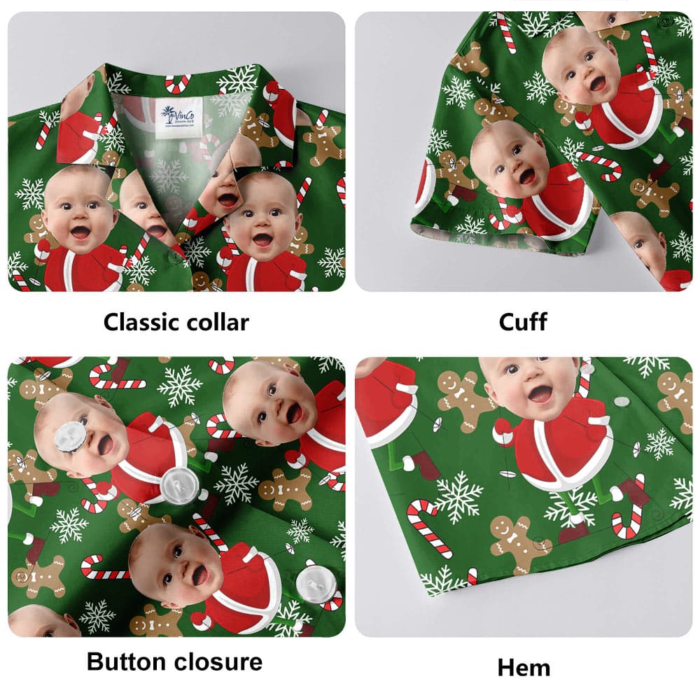 Custom Face Baby Santa Hawaiian Shirt