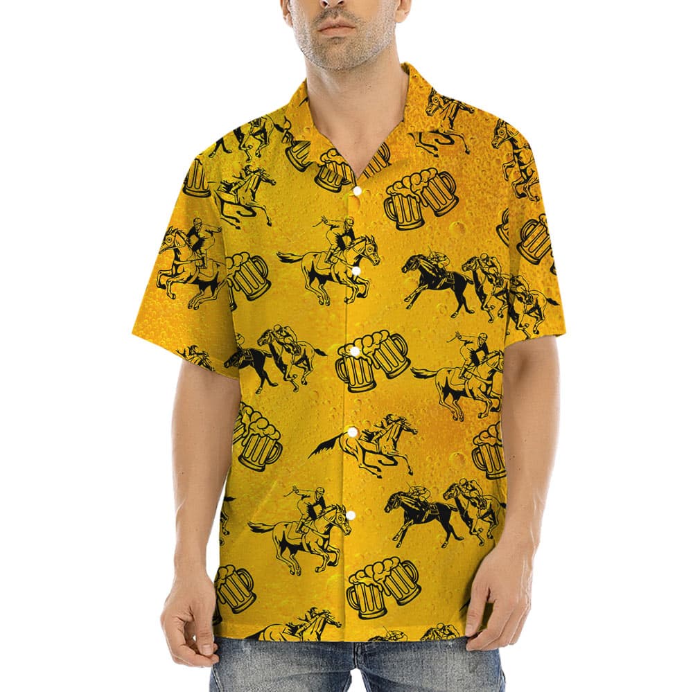 Horse Racing And Beer Hawaiian Shirt (5)