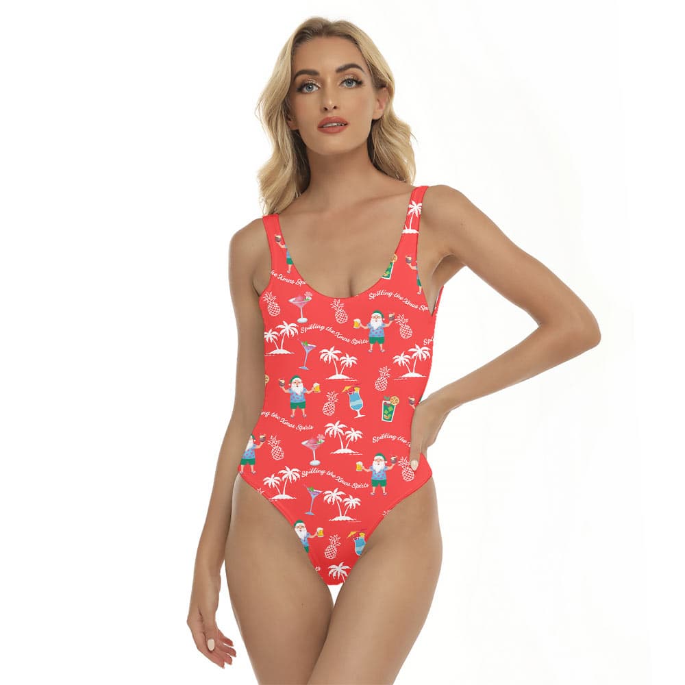 Santa Claus Spilling The Xmas Spirits Swimsuit