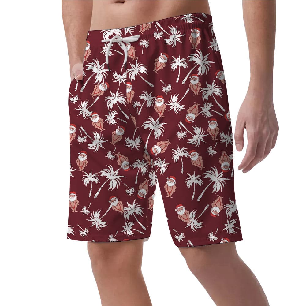 Sexy Santa Bikini Christmas Men's Beach Shorts