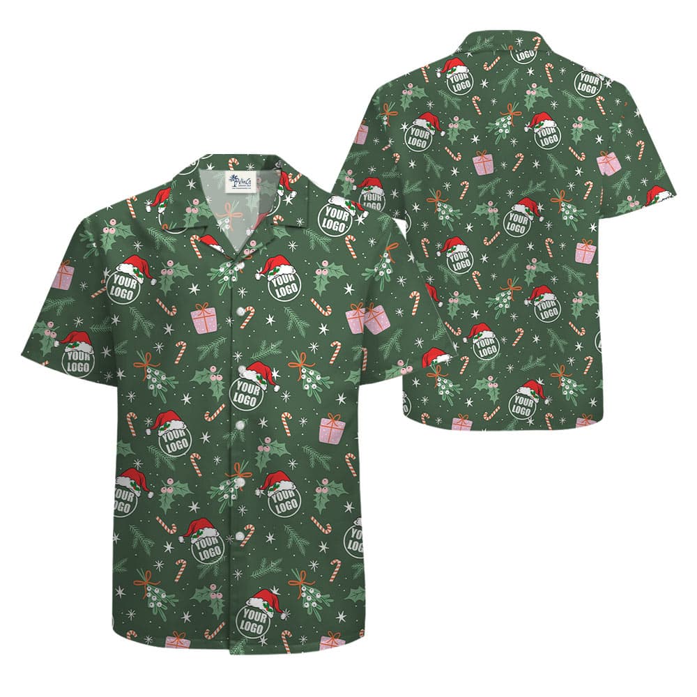 Christmas Hawaiian Shirt With Custom Company Logo