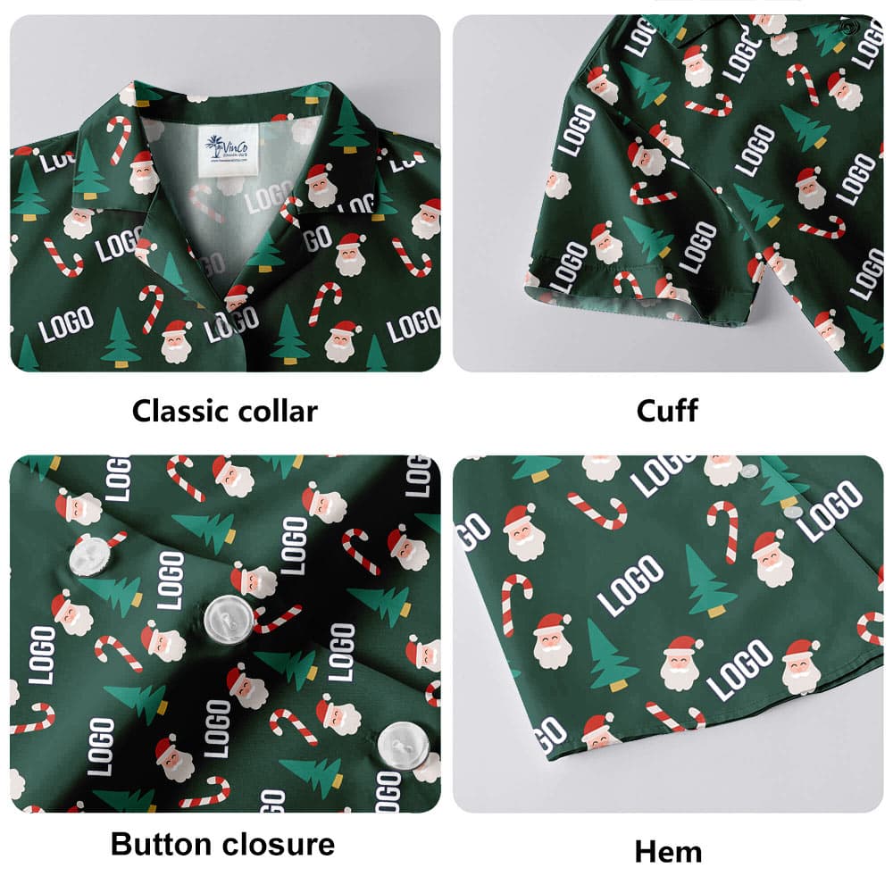 Christmas Santa Hawaiian Shirt With Custom Logo