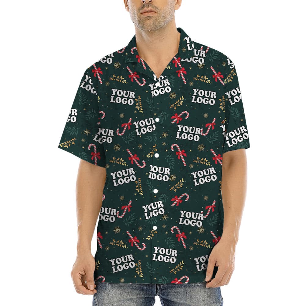 Custom Company Logo Christmas Hawaiian Shirt (3)