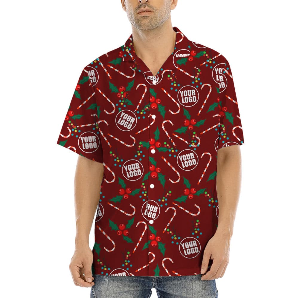 Custom Logo Christmas Hawaiian Shirt (1)