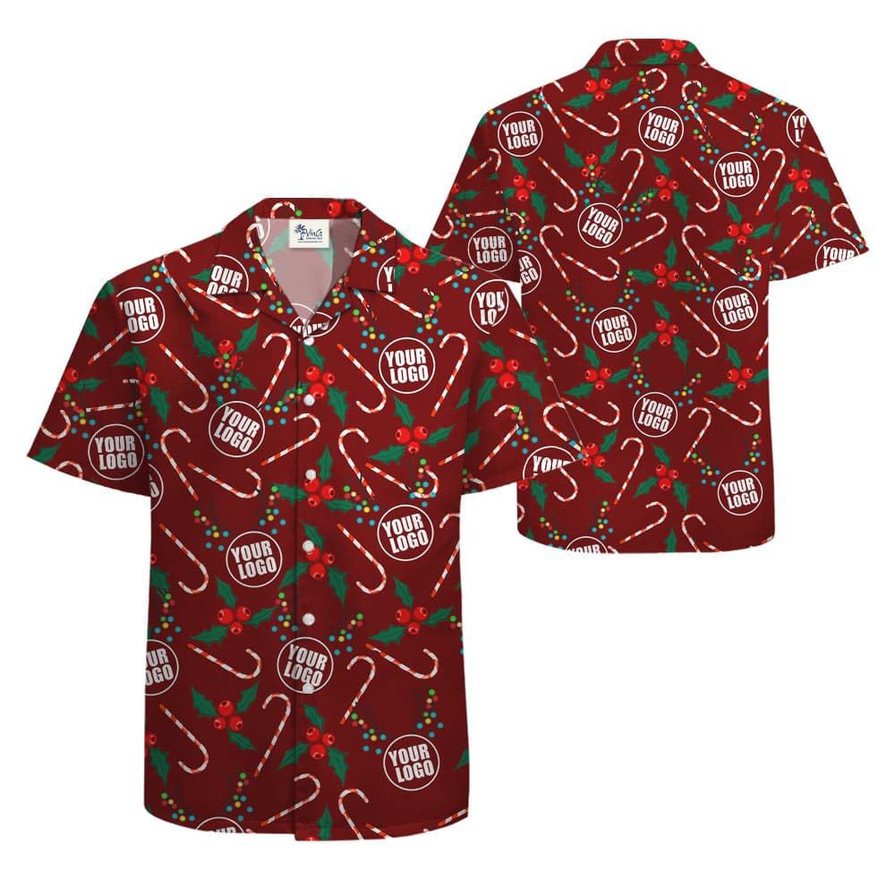 Custom Logo Christmas Hawaiian Shirt