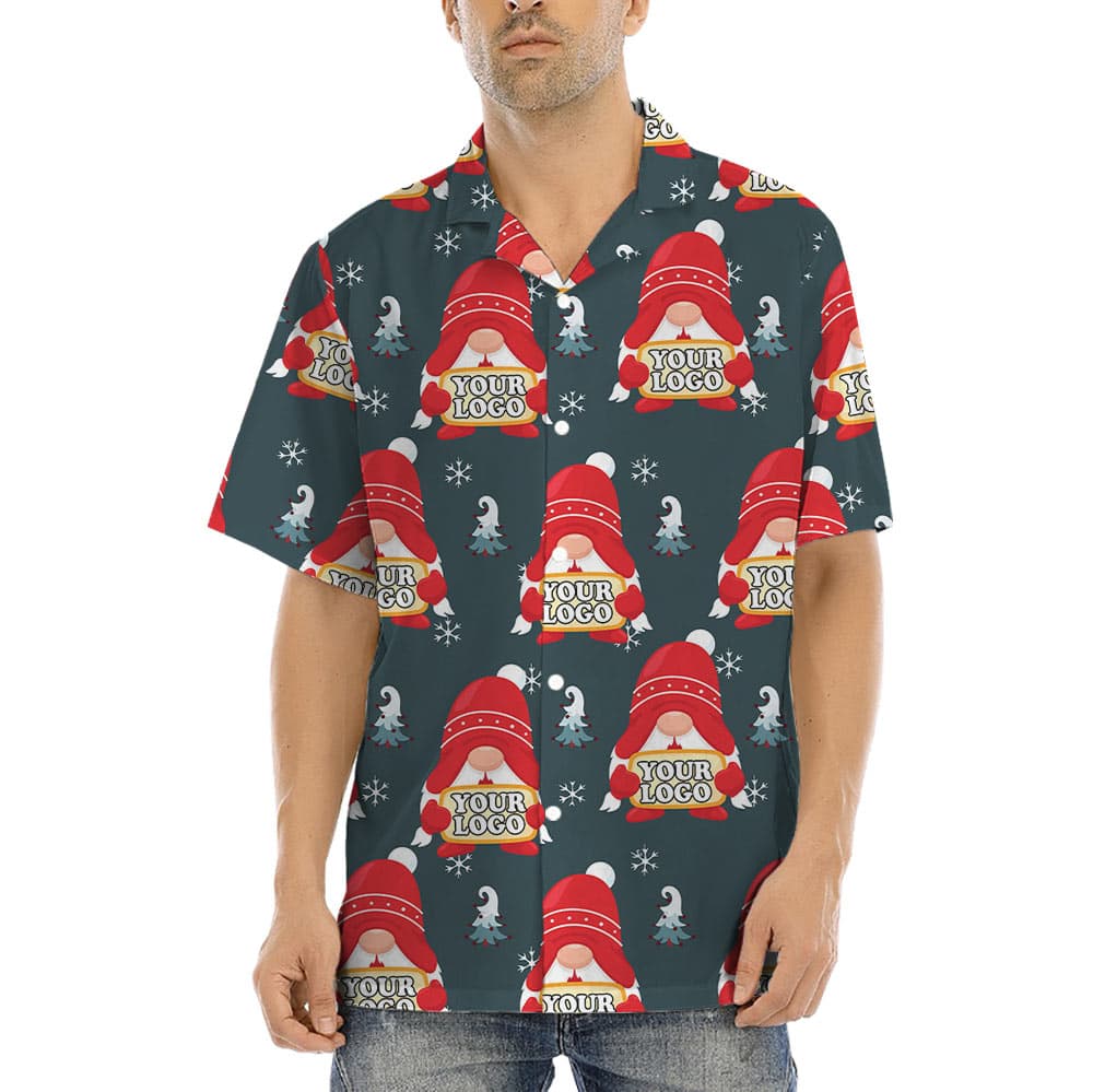 Custom Logo Gnome Christmas Hawaiian Shirt (1)