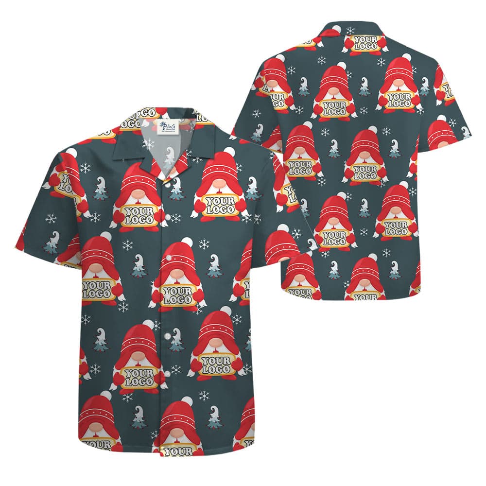 Custom Logo Gnome Christmas Hawaiian Shirt