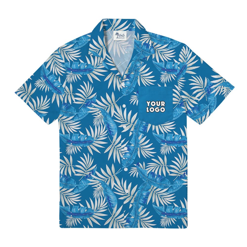 Custom Logo Pocket Hawaiian Shirt