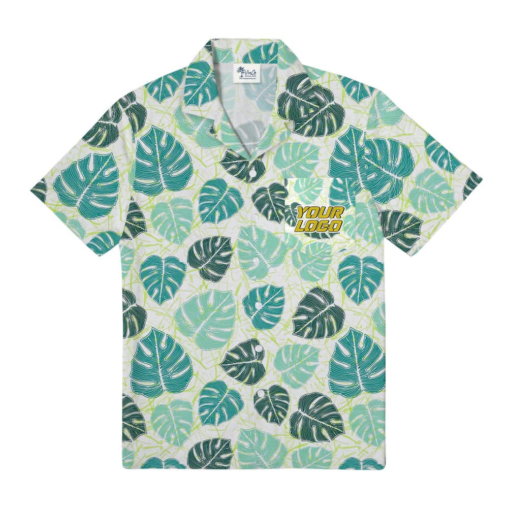 Custom Pocket With Logo Tropical Hawaiian Shirt