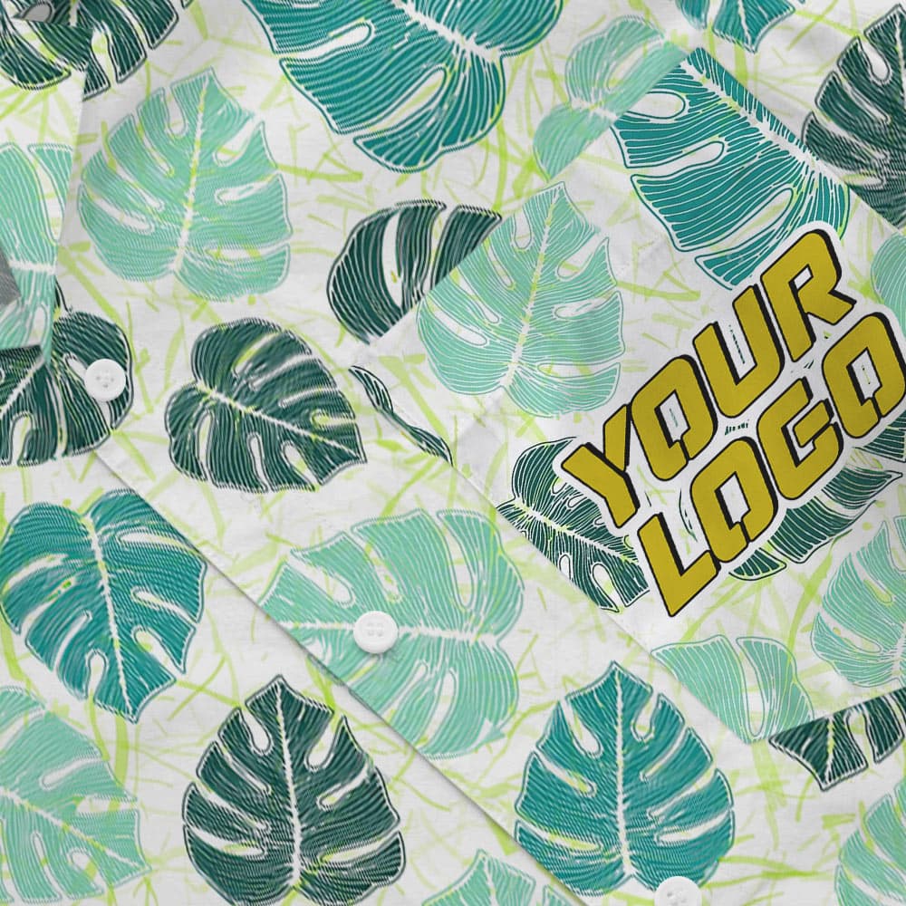 Custom Pocket With Logo Tropical Hawaiian Shirt