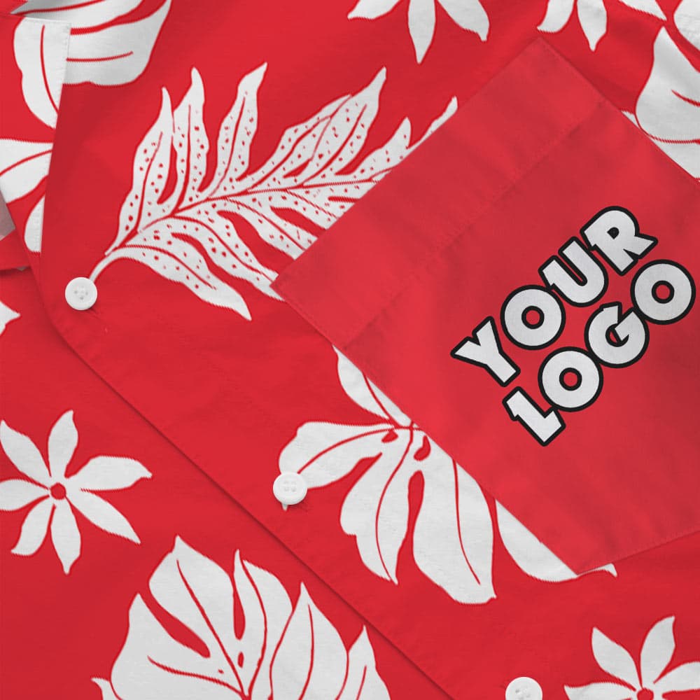 Pocket Hawaiian Shirt With Custom Company Logo