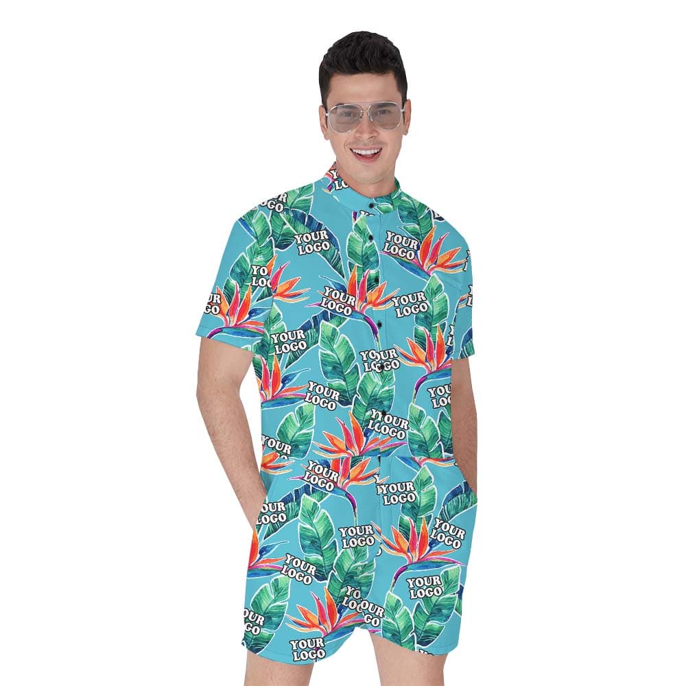 Custom Tropical Men's Romper With Your Own Photos