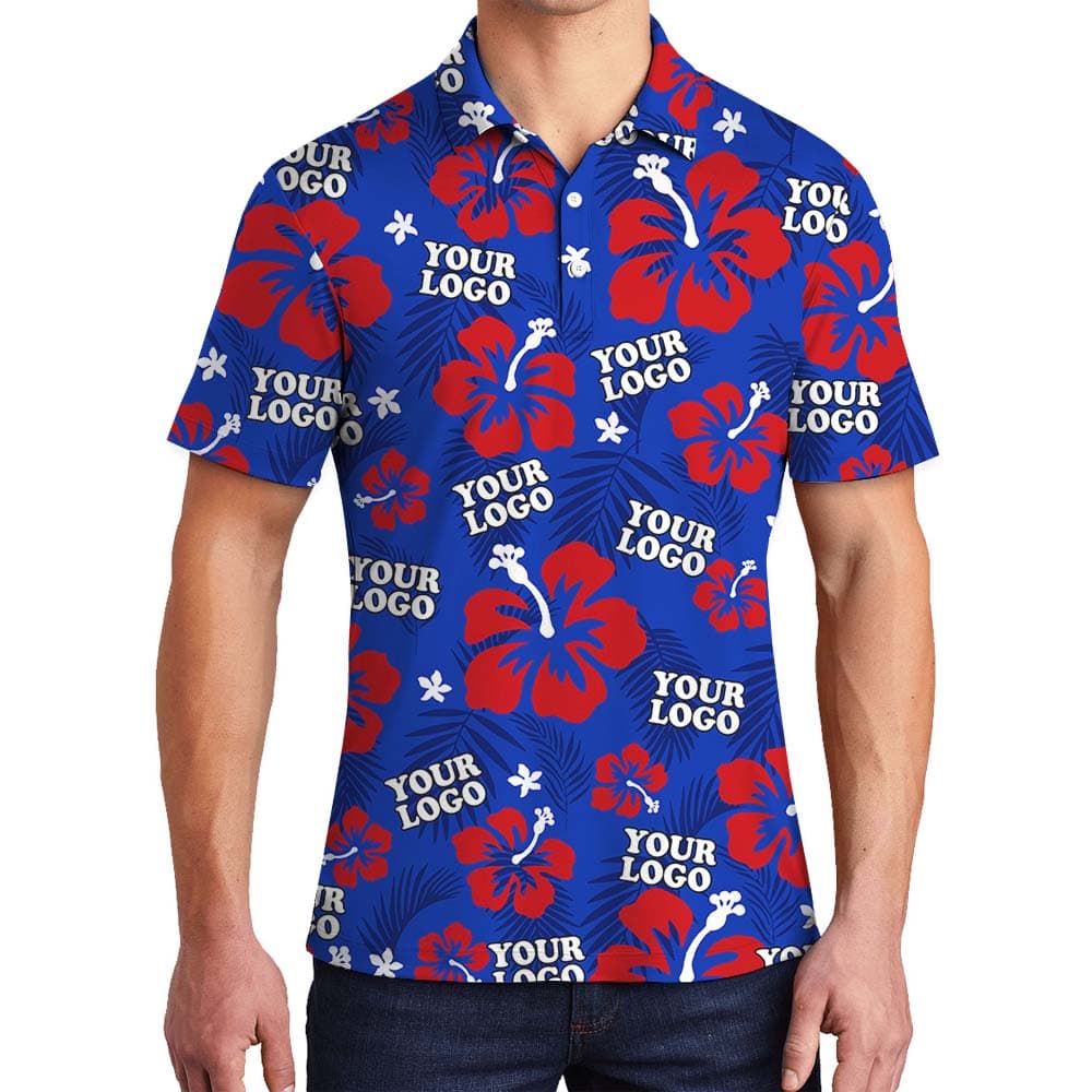 Men And Women Tropical Polo Shirts With Logo