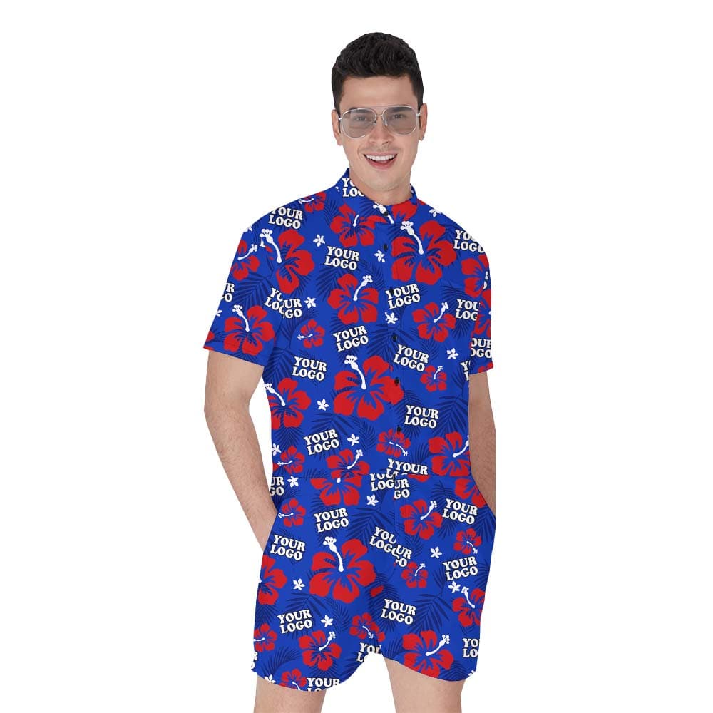 Tropical Flower Men’s Romp-him With Face Or Logo1