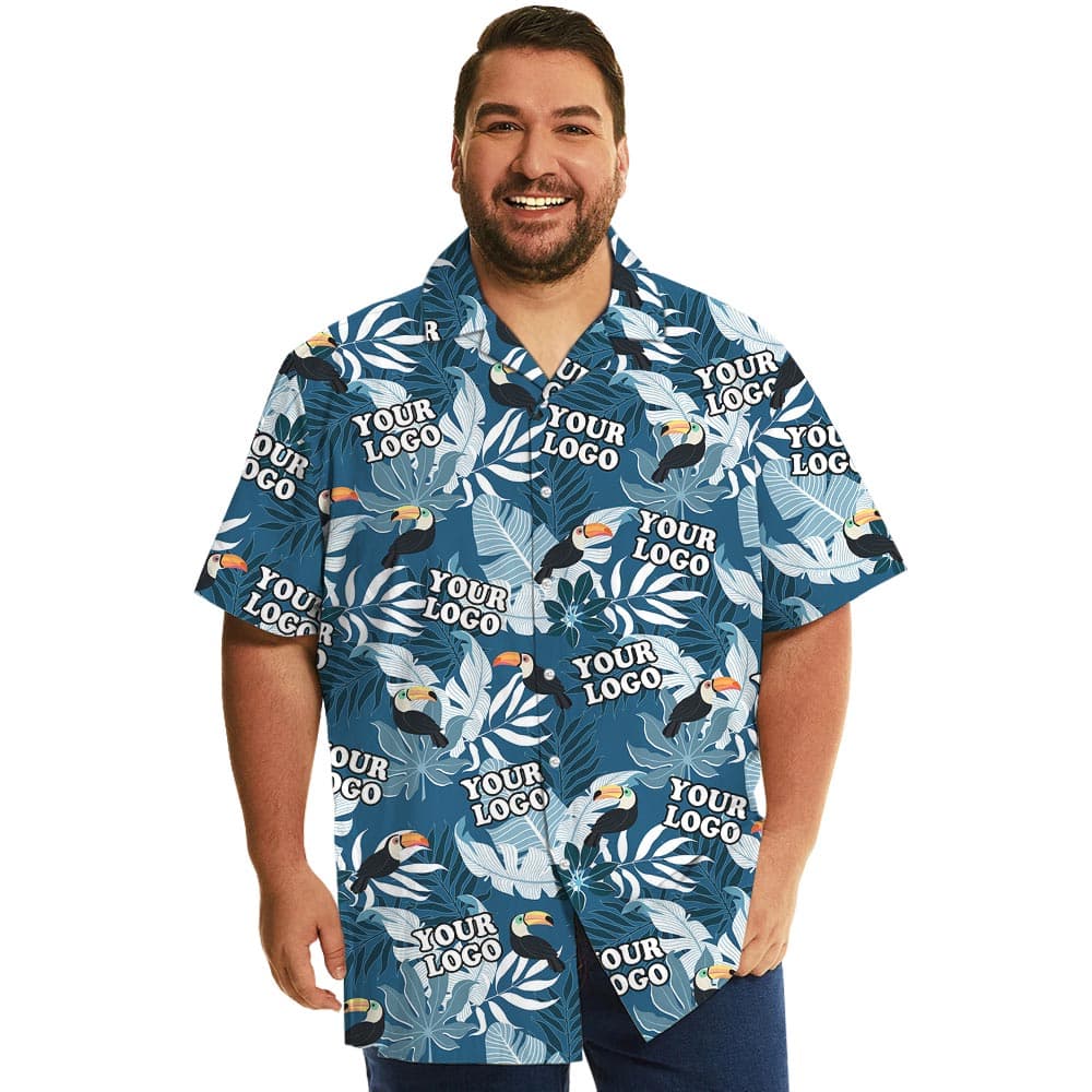 Funny Custom Logo Toucan Plus Size Hawaii Shirt has oversized range from CS to 8XL