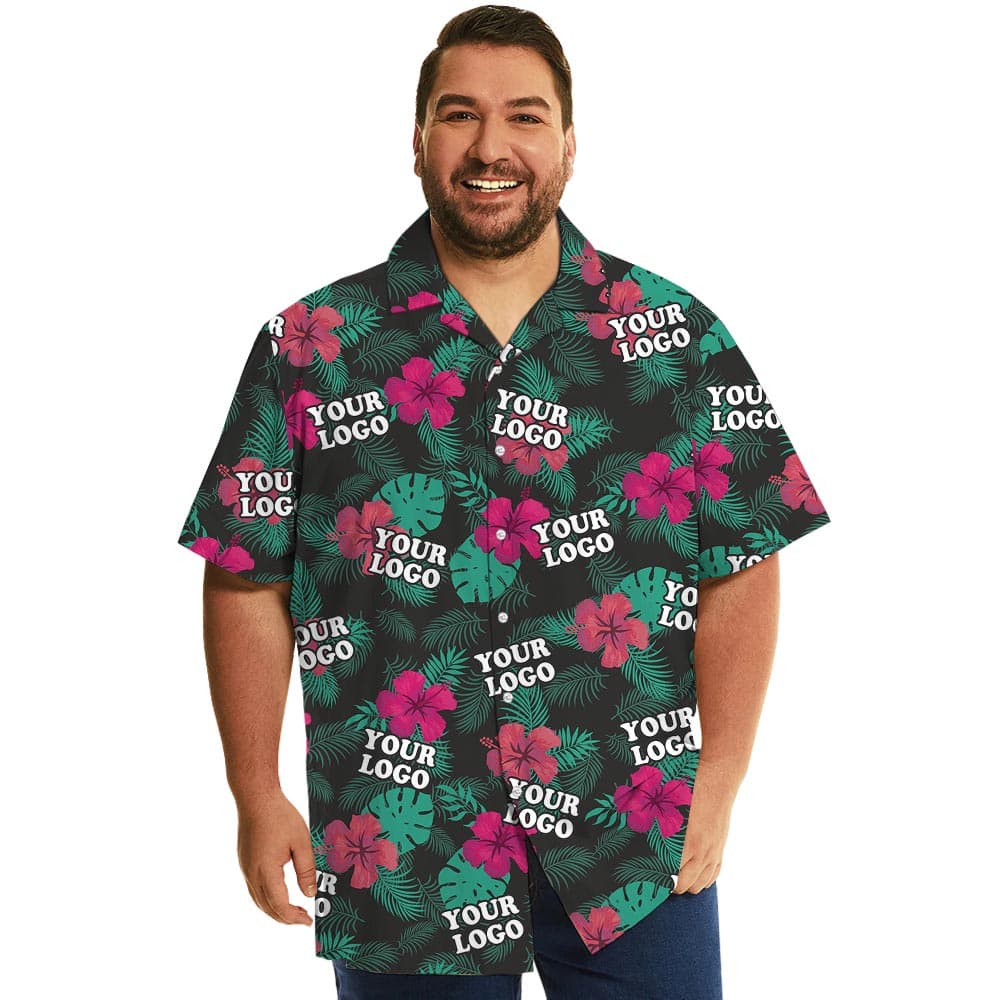 Hibiscus Tropical Plus Size Hawaii Shirt With Team Logo