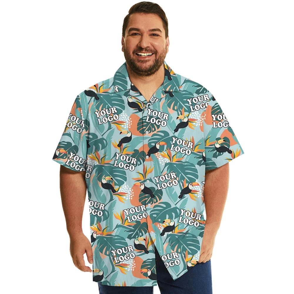 Personalized Plus Size Hawaiian Shirt With Company Logo