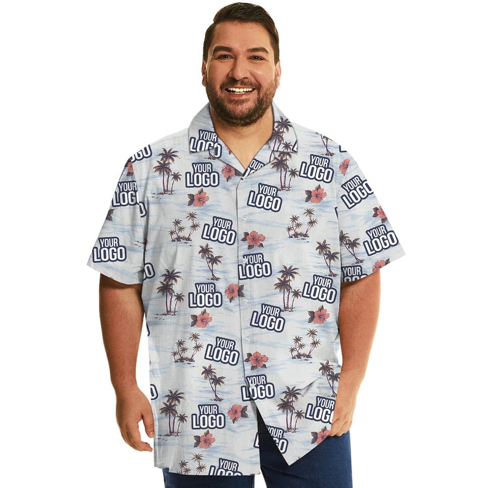 Beach Theme Bulk Hawaiian Shirts Custom Logo With Preview