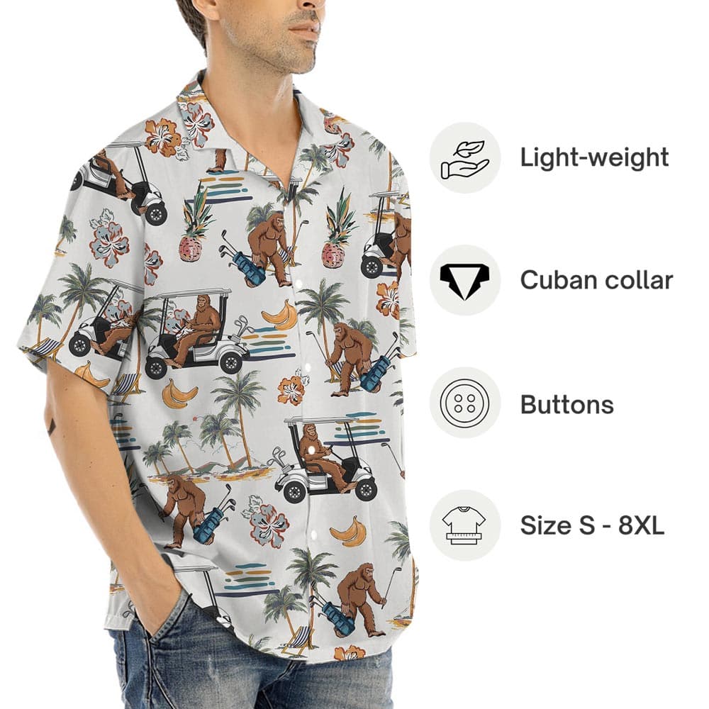 Bigfoot Golf Vintage Hawaiian Shirt