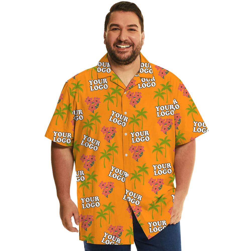 Custom Company Logo Floral Aloha Shirt (5)