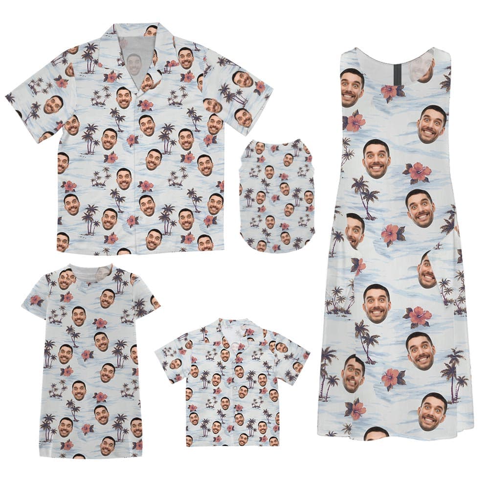Custom Face Beach Theme Matching Aloha Outfits (7)