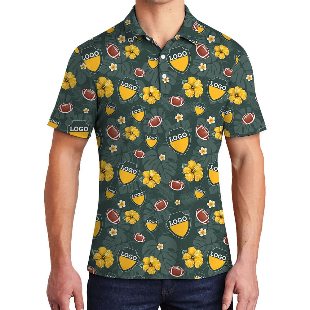 Custom Football Team Polo Shirt With Preview
