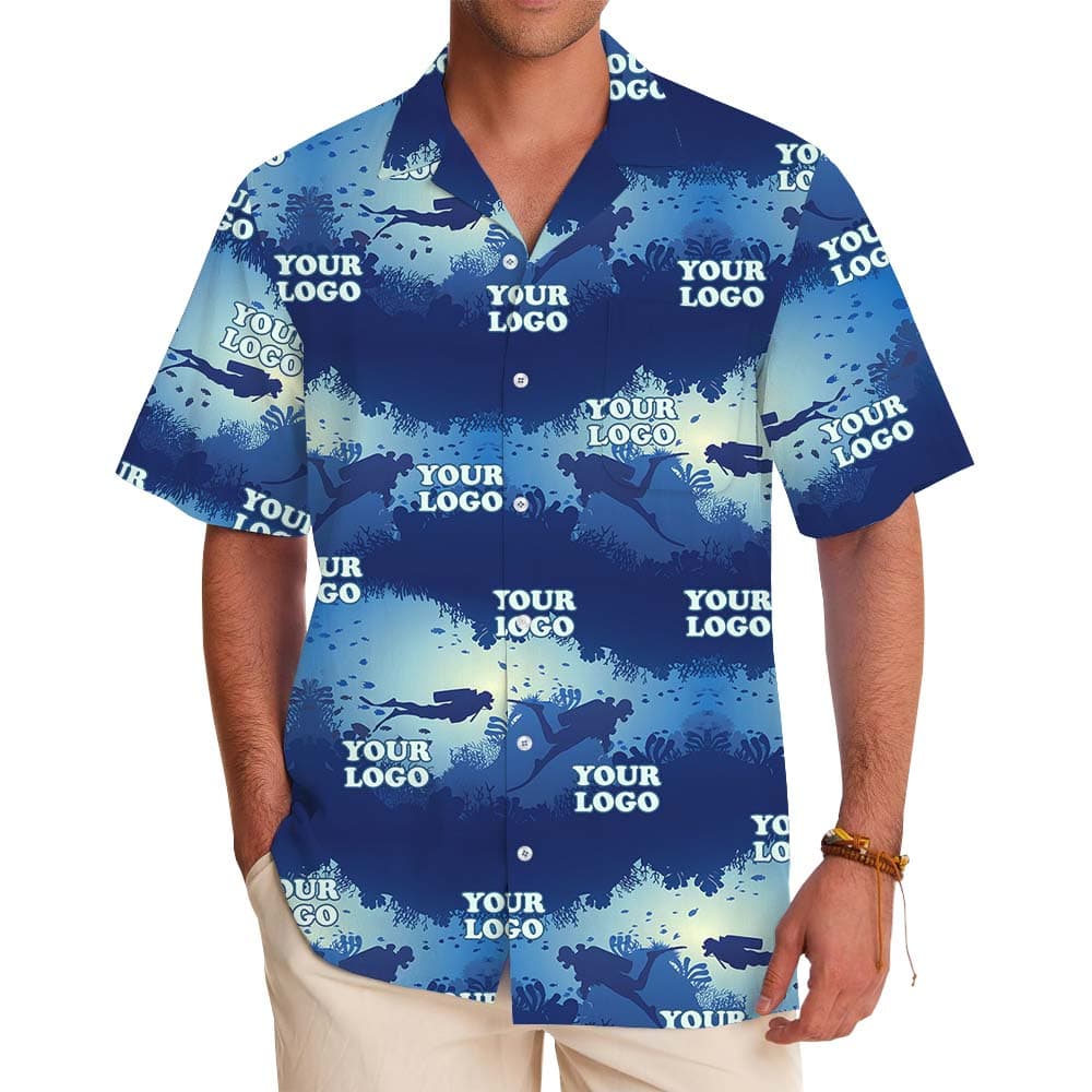 Custom Logo Scuba Diving Club Hawaiian Shirt