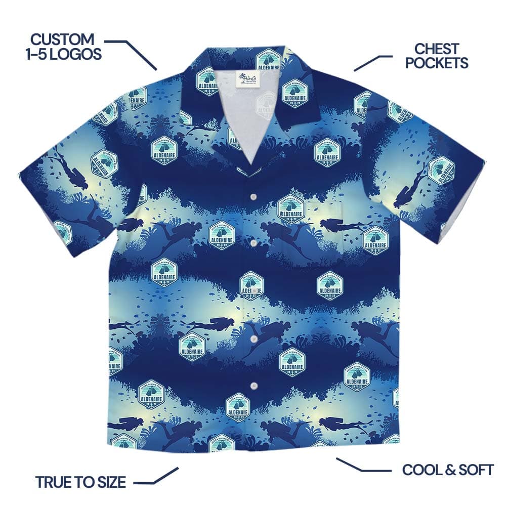Custom Logo Scuba Diving Club Hawaiian Shirt