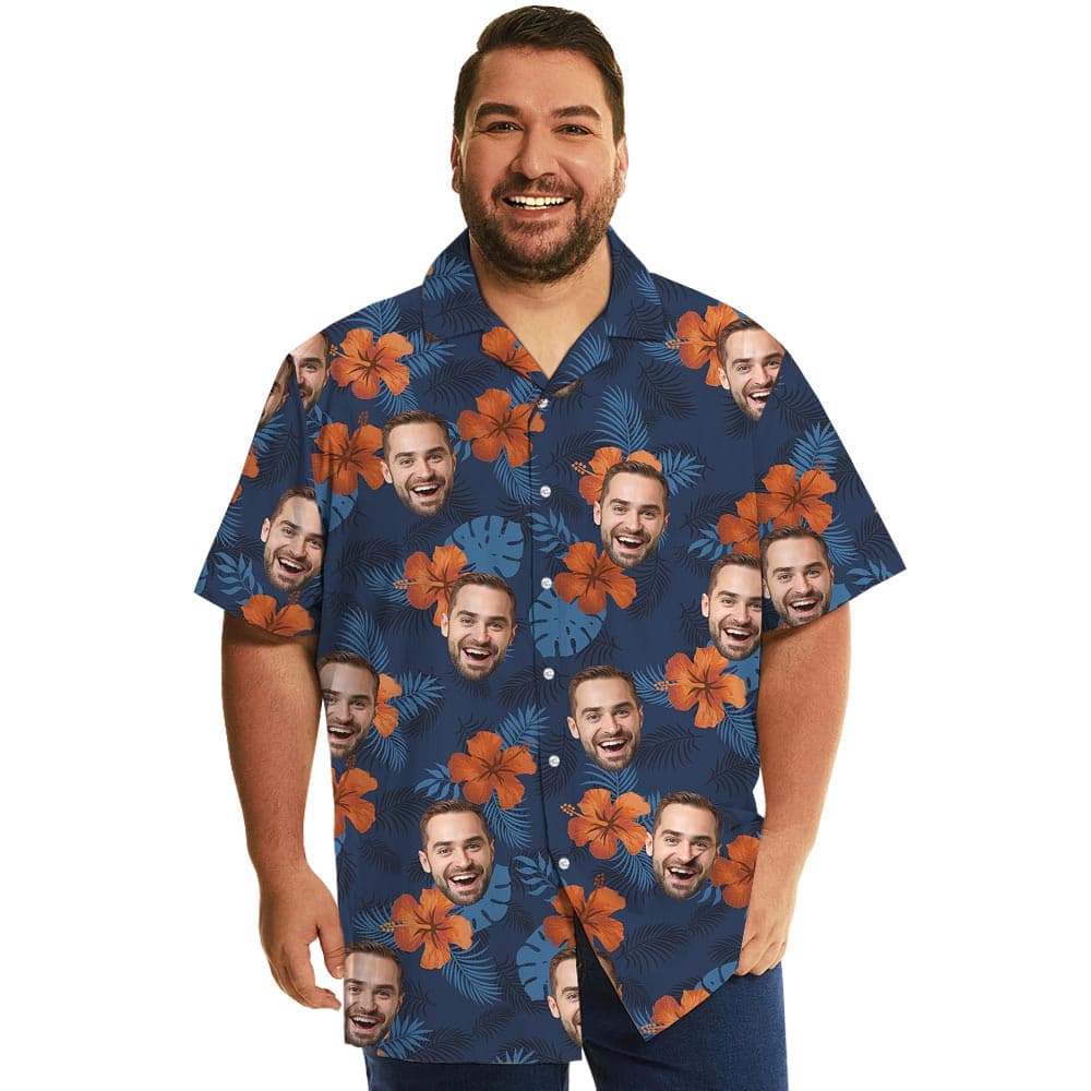 Custom Tropical Hibiscus Shirt With Multiple Faces