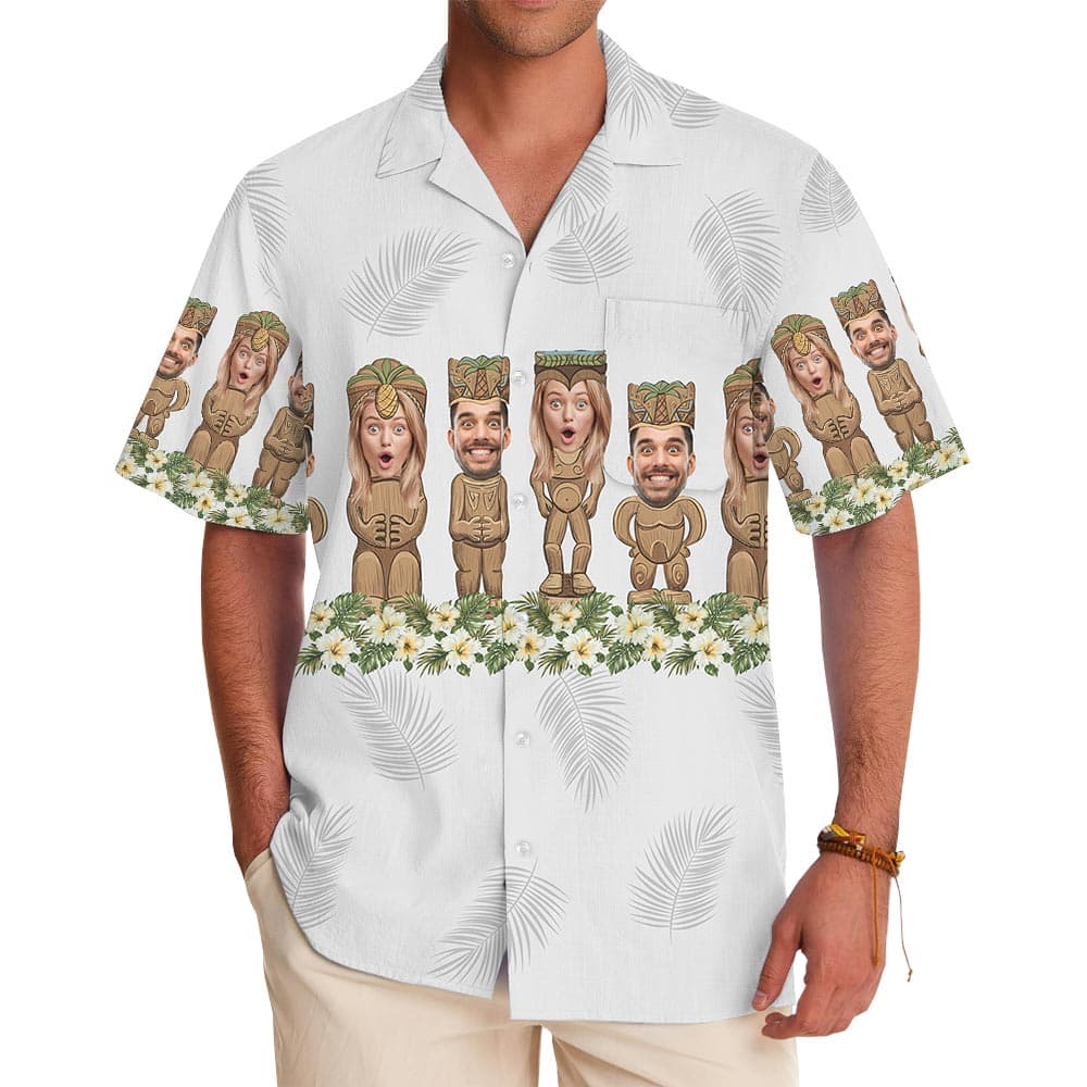 Funny Custom Face Tiki Cultural Heritage Hawaiian Shirt