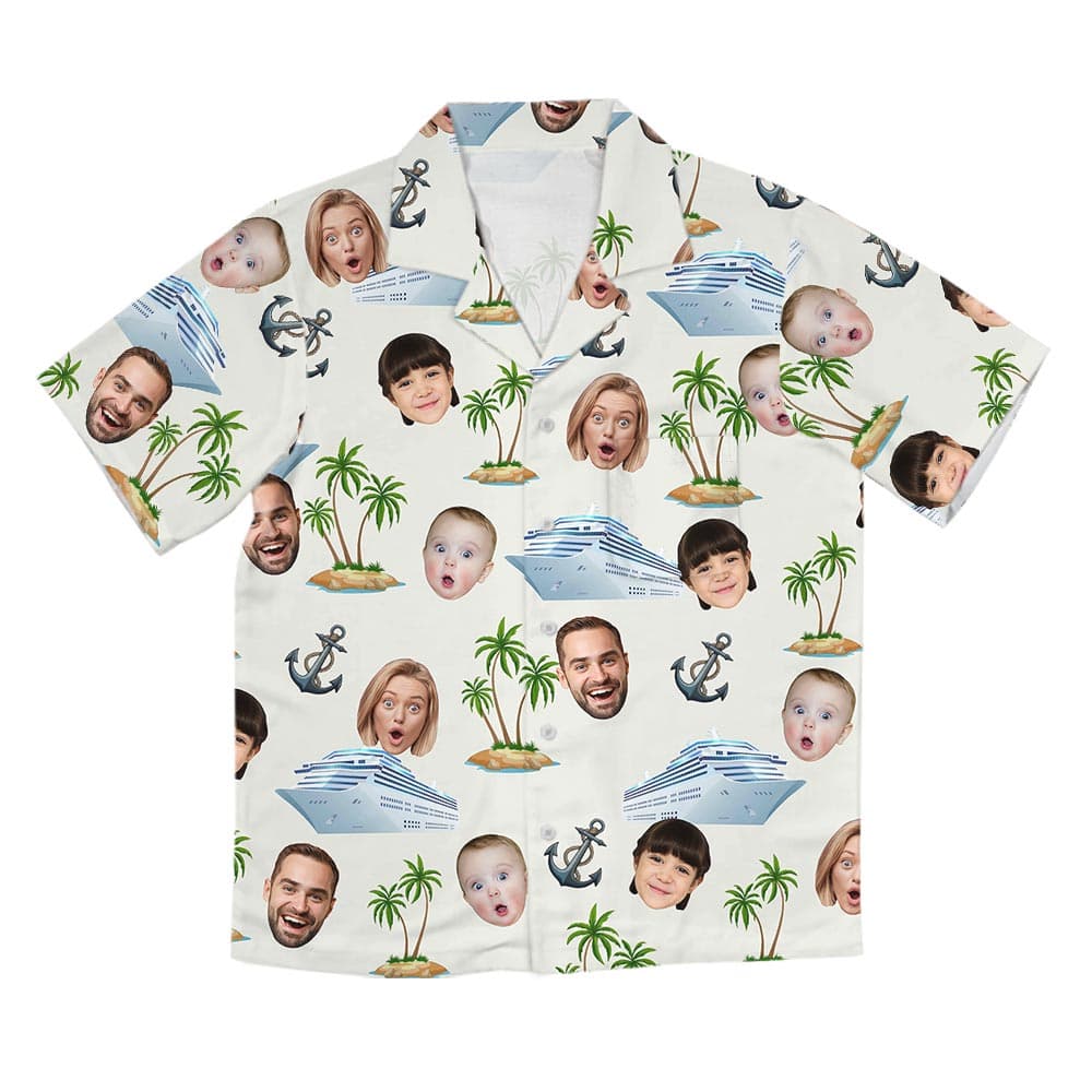 Funny Custom Family Face Cruise Hawaiian Shirt (5)