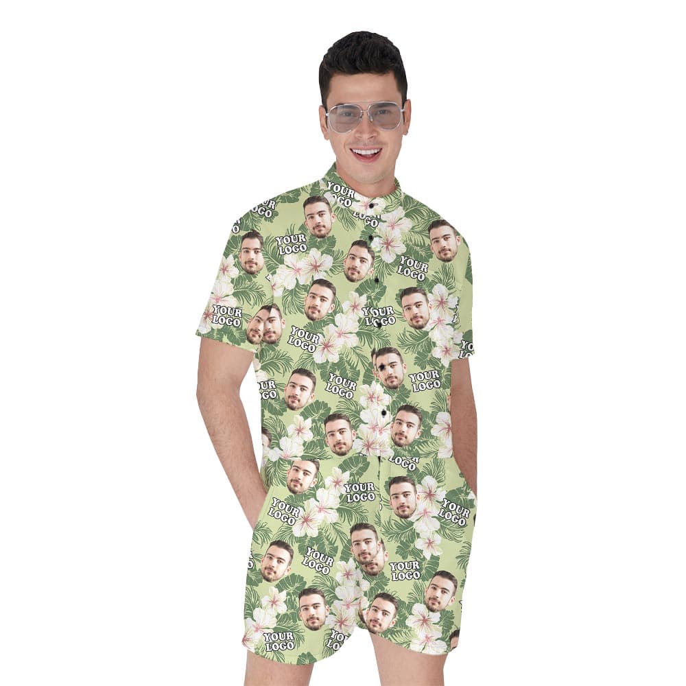 Funny Floral Custom Face Hawaiian Romphim