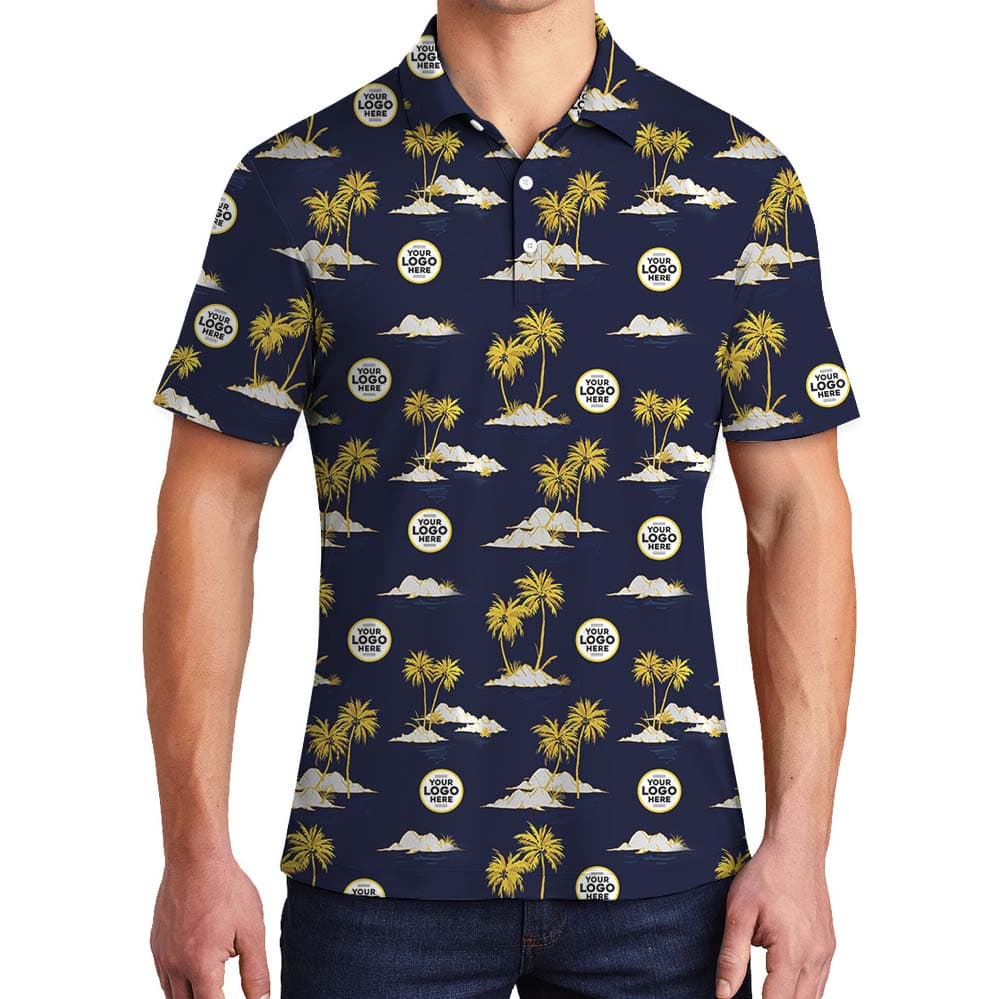 Island Vibes Personalized Collared Polo Shirt With Logo
