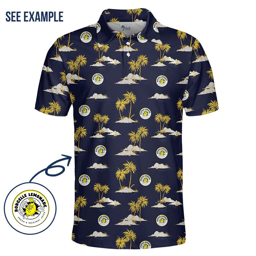 Island Vibes Personalized Collared Polo Shirt With Logo