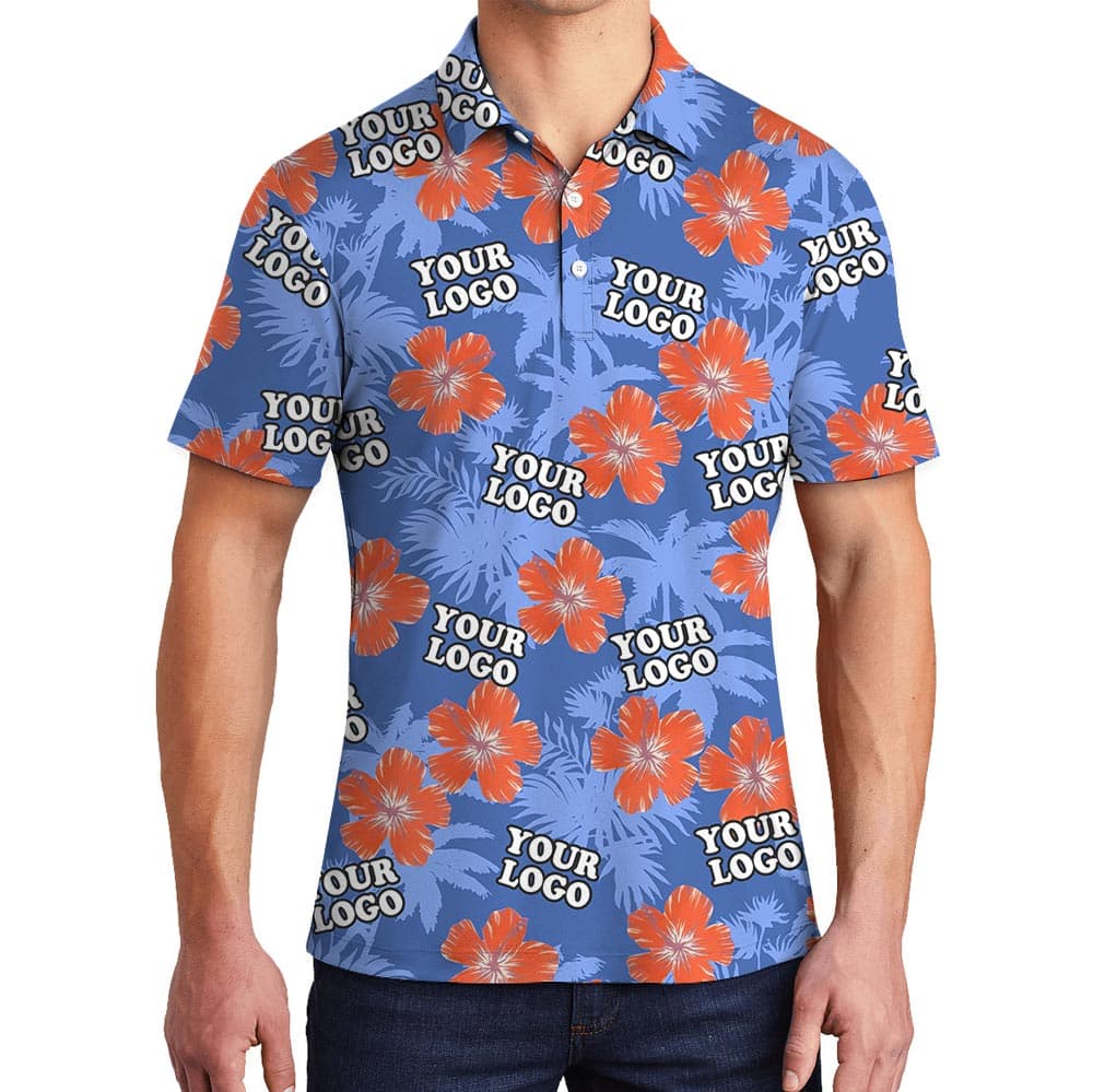 Personalized Tropical Polo Shirt With Company Logo