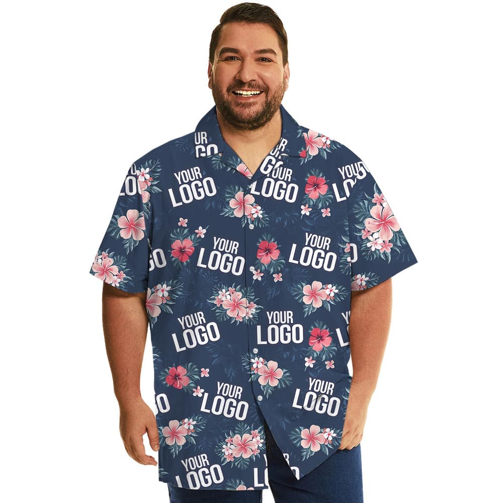 Tropical Flowers Aloha Shirt Custom Logo And Face (4)