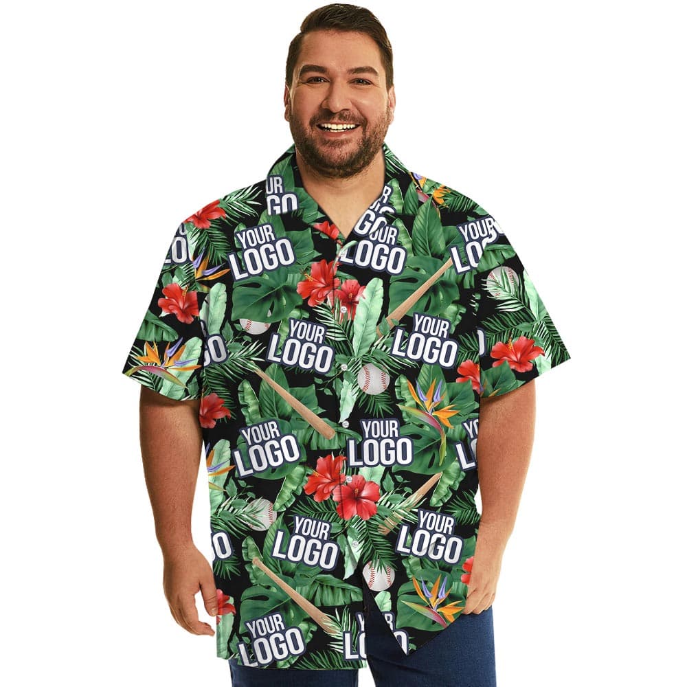 Unique Baseball Tropical Shirt With Team Logo